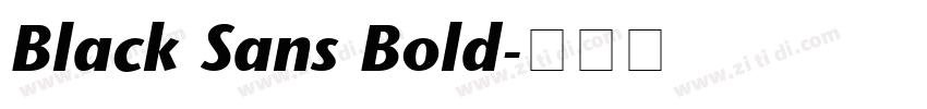 Black Sans Bold字体转换